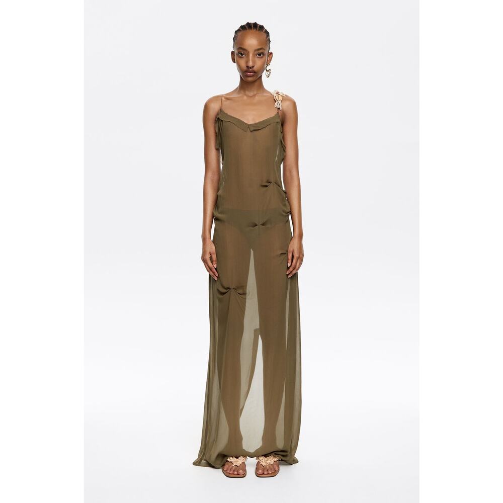 New Bimba Y Lola Long Sheer Dress and Skirt Set